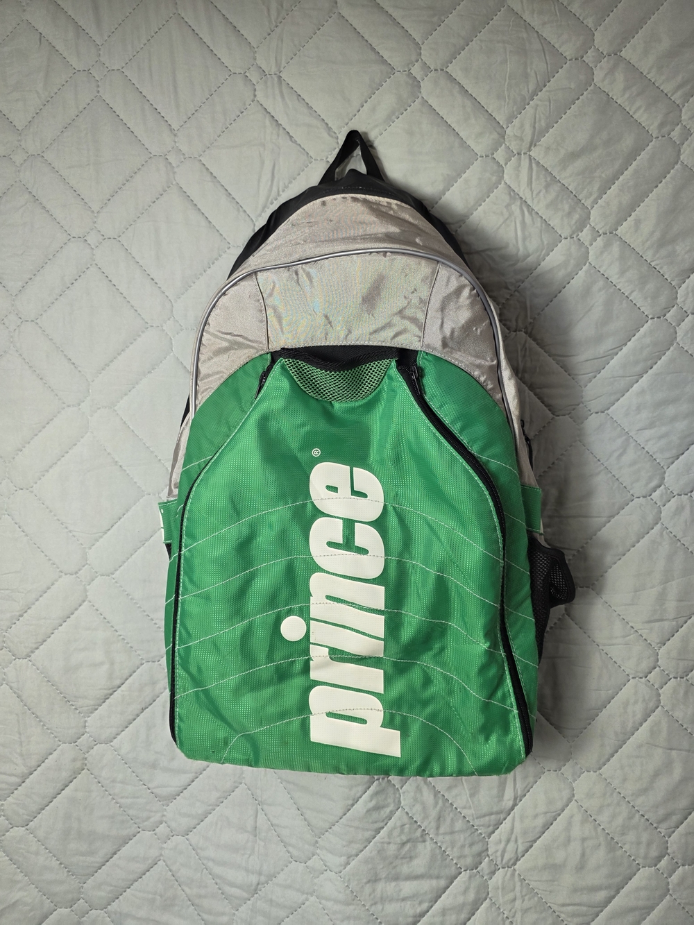 Prince Essentials Grey Green Tennis Pickleball Backpack